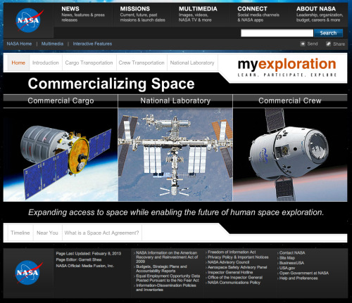 Commercializing Space, NASA