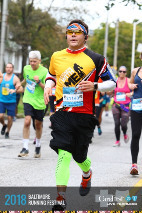 Adam at the Baltimore Half Marathon, 2018