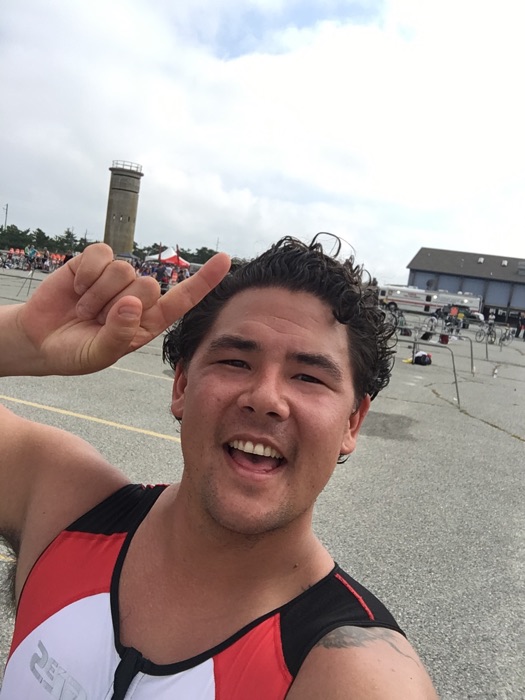 Adam at the Dewey Beach Sprint Triathlon, 2017