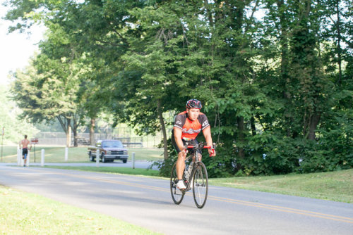 Adam at the Hagerstown Sprint Triathlon, 2016