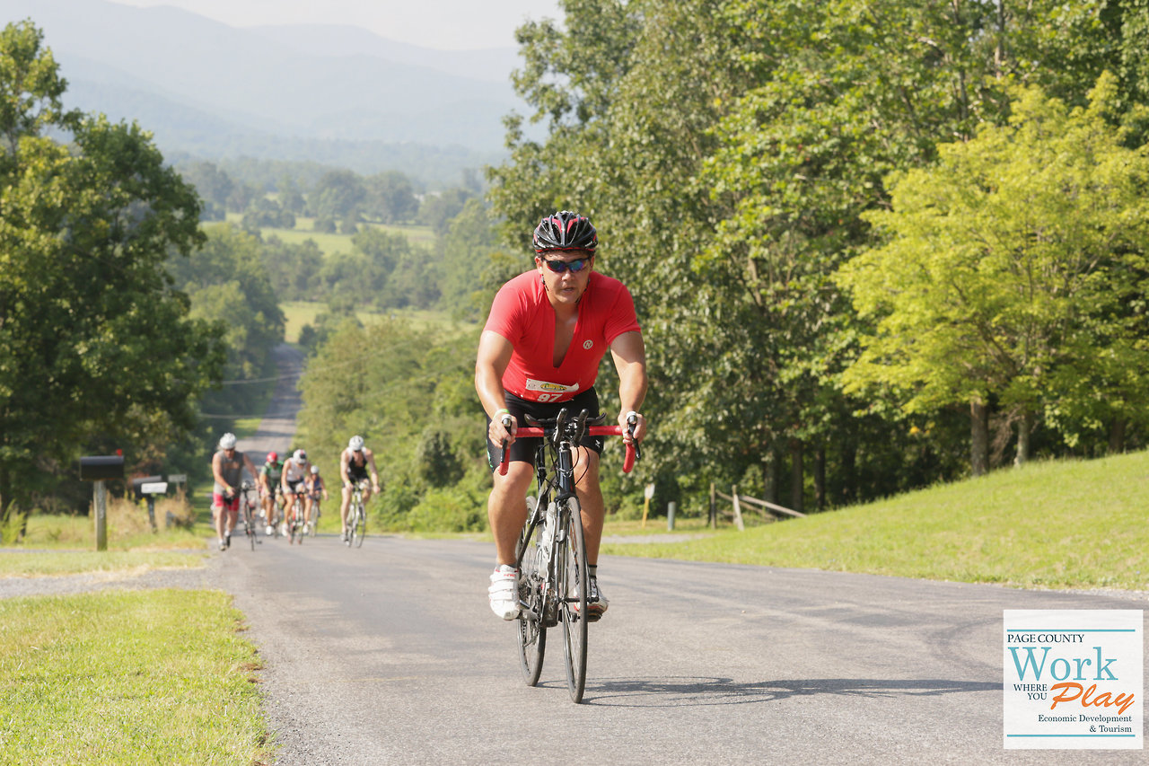 Adam at the Luray International Triathlon, 2016